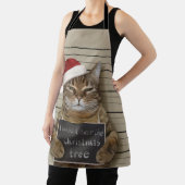 Mugshot Cat Kerstmis Schort (Insitu)