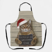Mugshot Cat Kerstmis Schort (Voorkant)