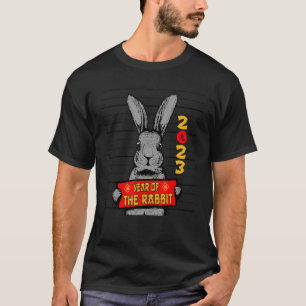 Mugshot Chinees Nieuwjaar van het konijn Maankalen T-shirt