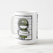 Mugshot: de krabbelaar koffiemok (Voorkant links)