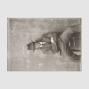 Mugshot-document uit de jaren 20 van de vorige ee Tissuepapier