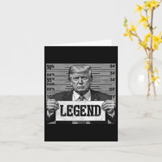 Mugshot Funny Trump 2024 Kaart (Gele Bloem)