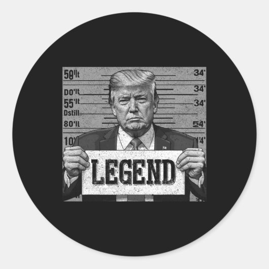 Mugshot Funny Trump 2024 Ronde Sticker (Voorkant)