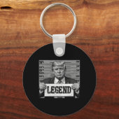 Mugshot Funny Trump 2024 Sleutelhanger (Voorkant)