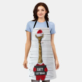 Mugshot Guilty Funny Giraffe Kerstmis Schort (Gedragen)