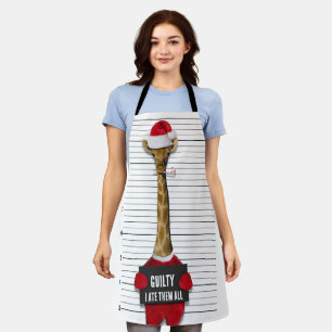 Mugshot Guilty Funny Giraffe Kerstmis Schort