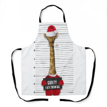 Mugshot Guilty Funny Giraffe Kerstmis