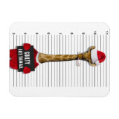 Mugshot Guilty Giraffe Funny Kerstmis Magneet (Horizontaal)