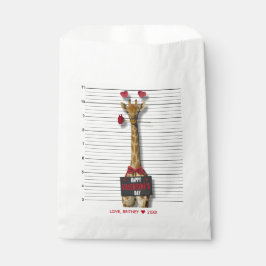 Mugshot Guilty Giraffe Happy Valentine's Day Funny Bedankzakje