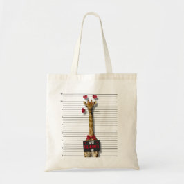 Mugshot Guilty Giraffe Happy Valentine's Day Funny Tote Bag