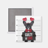 Mugshot Guilty Love Dog Funny Valentijnsdag Magneet (Voorkant / Achterkant)