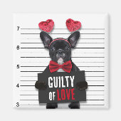 Mugshot Guilty Love Dog Funny Valentijnsdag Magneet (Voorkant)