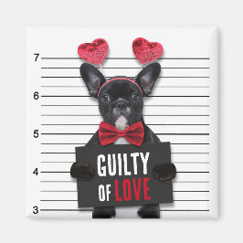 Mugshot Guilty Love Dog Funny Valentijnsdag Magneet