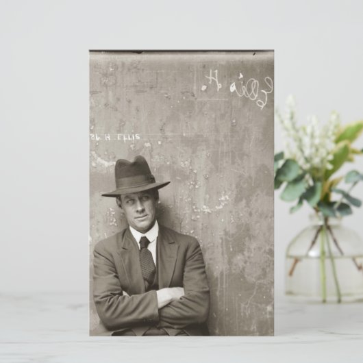  mugshot mafia gangster grappig briefpapier (Staand voorkant)