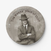  mugshot mafia gangster grappig papieren bordje (Voorkant)