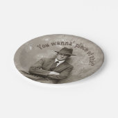  mugshot mafia gangster grappig papieren bordje (Gekanteld)