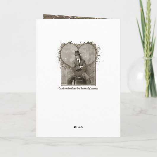 mugshot mafia man houdt van grappig romantisch kaart (Achterkant)