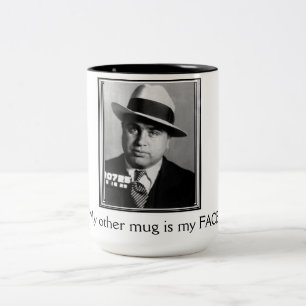 mugshot-mok tweekleurige koffiemok