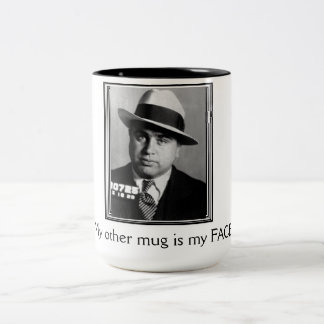 mugshot-mok tweekleurige koffiemok