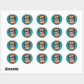 Mugshot Ronde Sticker (Vel)