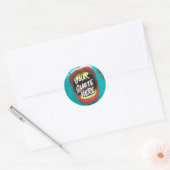 Mugshot Ronde Sticker (Envelop)