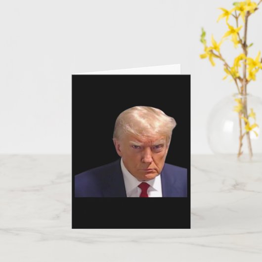 Mugshot Trump 1e Afbeelding Donald Prison Mok Shot Kaart (Gele Bloem)