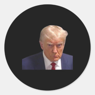 Mugshot Trump 1e Afbeelding Donald Prison Mok Shot Ronde Sticker