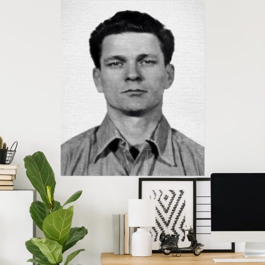 MUGSHOT VAN FRANK MORRIS - ALCATRAZ ESCAPEE POSTER (Thuiskantoor)