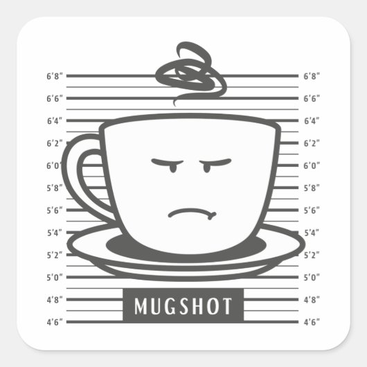 Mugshot Vierkante Sticker (Voorkant)