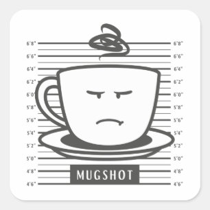 Mugshot Vierkante Sticker
