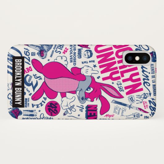 Mugsy Bunny van Brooklyn Bunny Case-Mate iPhone Case (Achterkant (horizontaal))