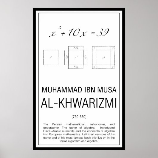Muhammad Al-Khwarizmi Poster (Voorkant)