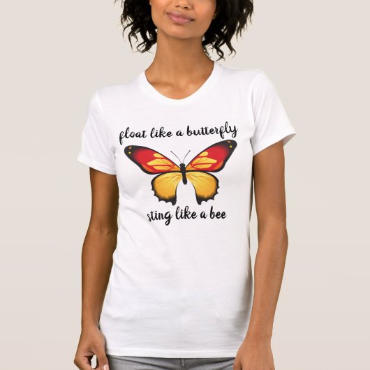 Muhammad Ali Float like Butterfly Sting like bee T-shirt (Voorkant)