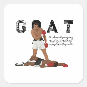 Muhammad Ali Vierkante Sticker