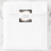 Muhammad rasulu-ALLAH Moderne arabische kalligrafi Vierkante Sticker (Tas)