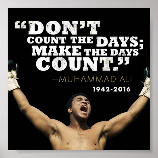 Muhammed Ali Famous inspirerend quote Poster (Voorkant)