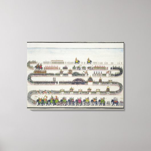 Muharram Ceremony, Faizabad, 1772 uit 'The Gentil' Canvas Afdruk (Voorkant)