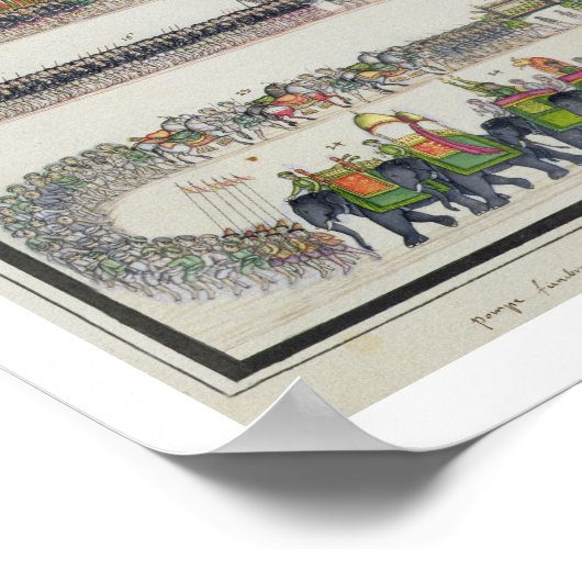 Muharram Ceremony, Faizabad, 1772 uit 'The Gentil' Poster (Hoek)