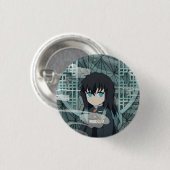 Muichiro Tokito Chibi Ronde Button 3,2 Cm (Voorkant /achterkant)