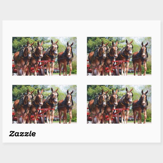 muildagen rechthoekige sticker (Vel)