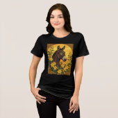 Muildier Werkdier Omringd Door Gele Jasmines Tri-Blend Shirt (Voorkant volledig)