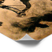 “Muildier” Western Art door Will James Poster (Hoek)
