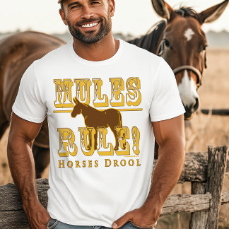 Muilezelregel Paarden Drool Typography Quote T-shirt