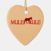 Muilezelregel Silhouette Keepsake Keramisch Ornament (Rechts)