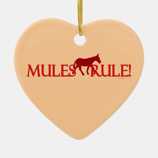 Muilezelregel Silhouette Keepsake Keramisch Ornament (Voorkant)