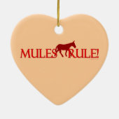 Muilezelregel Silhouette Keepsake Keramisch Ornament (Achterkant)