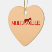 Muilezelregel Silhouette Keepsake Keramisch Ornament (Links)
