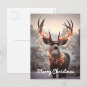 Muilherten en kerstverlichting feestdagenkaart (Voorkant / Achterkant)