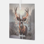 Muilherten en kerstverlichting glas ornament (Voorkant links)