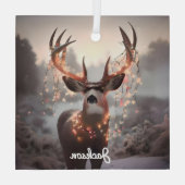 Muilherten en kerstverlichting glas ornament (Achterkant)